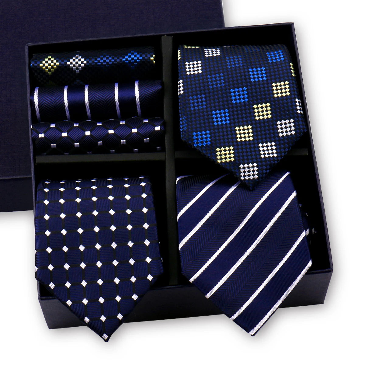 Luxury 3-Tie and Pocket Square Gift Box Set
