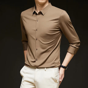 Premium Men’s Ultra-Stretch Long-Sleeve Shirt