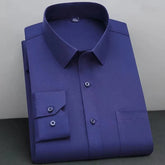 BAMBOOPLE Men’s Non-Iron Long-Sleeve Business Shirt