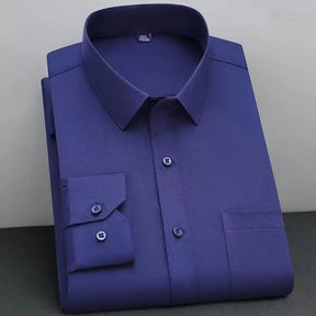BAMBOOPLE Men’s Non-Iron Long-Sleeve Business Shirt