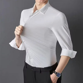 Premium Men’s Ultra-Stretch Long-Sleeve Shirt