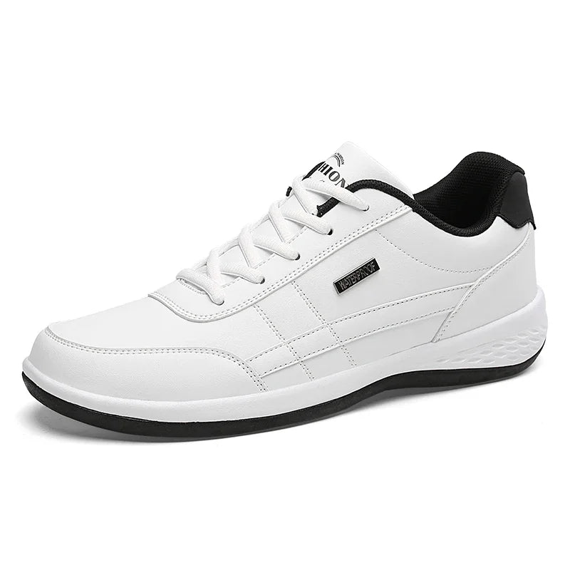 Men’s Waterproof Leather Sneakers – Casual Comfort with Elevated Style