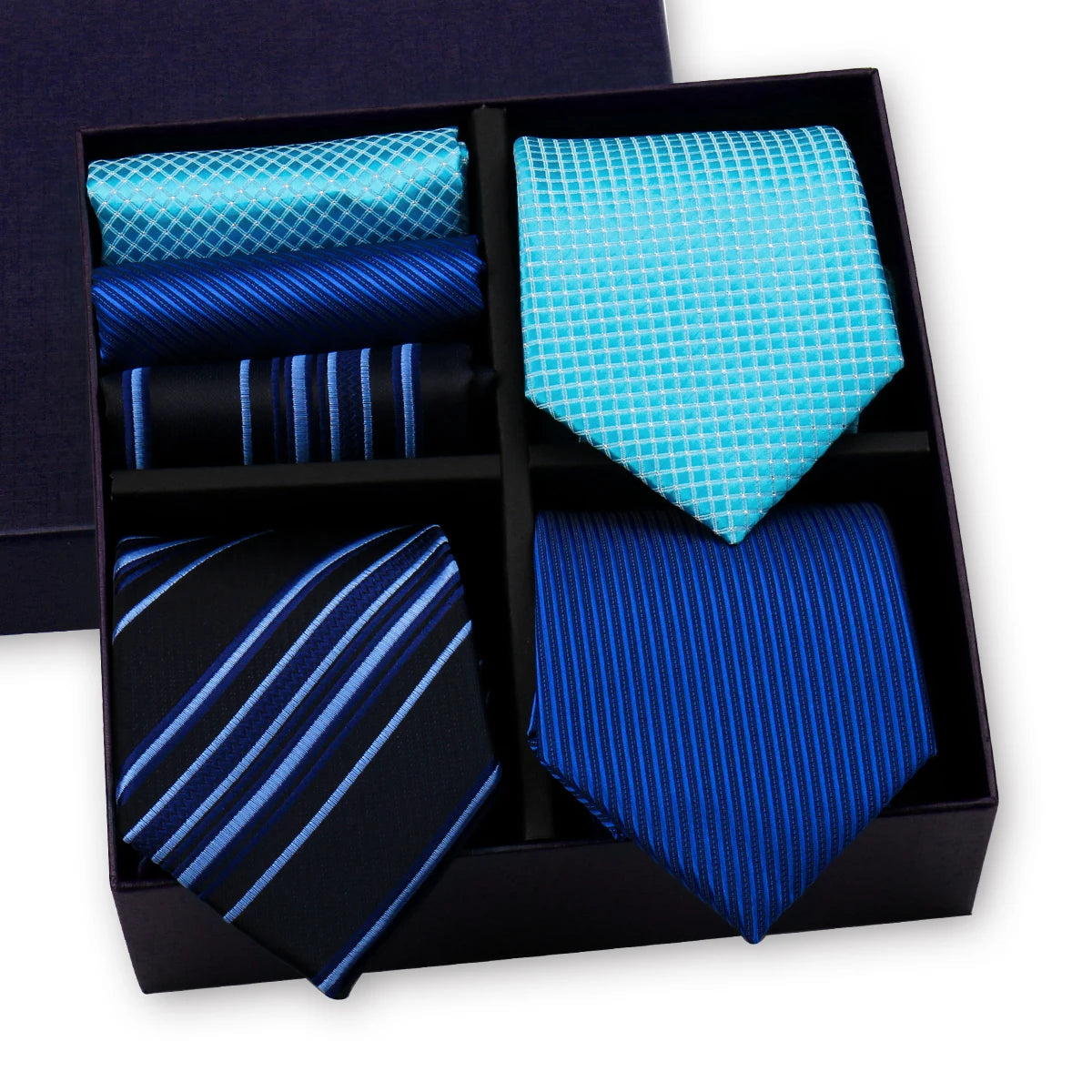 Luxury 3-Tie and Pocket Square Gift Box Set