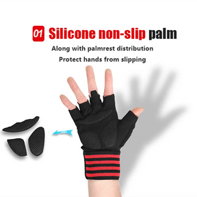 GripMaster Red Fitness Gloves