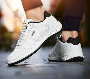 Men’s Waterproof Leather Sneakers – Casual Comfort with Elevated Style