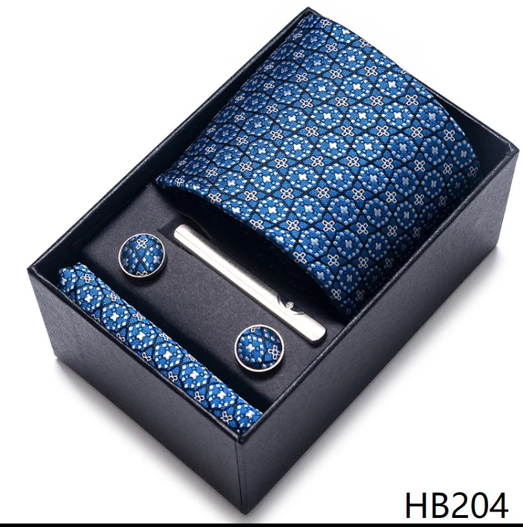 Classic Tie with Pocket Square and Cufflinks