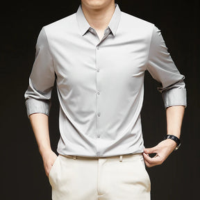 Premium Men’s Ultra-Stretch Long-Sleeve Shirt