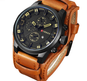 CURREN Men’s Luxury Watch – Sophisticated Design with Leather Strap and Date Display
