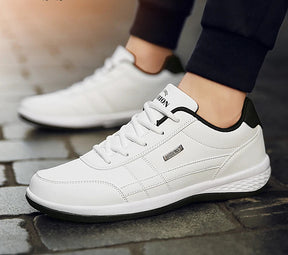 Men’s Waterproof Leather Sneakers – Casual Comfort with Elevated Style