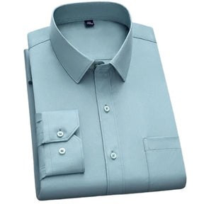 BAMBOOPLE Men’s Non-Iron Long-Sleeve Business Shirt