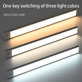 LED Night Light Motion Sensor Wireless USB Cabinet Night Light Wardrobe Lamp For Kitchen Cabinet Bedroom Wardrobe 20/30/40/60CM