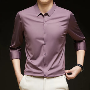 Premium Men’s Ultra-Stretch Long-Sleeve Shirt