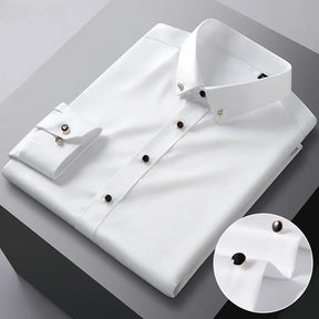 Men’s Premium Non-Iron Long Sleeve Business Shirt – Korean Slim Fit