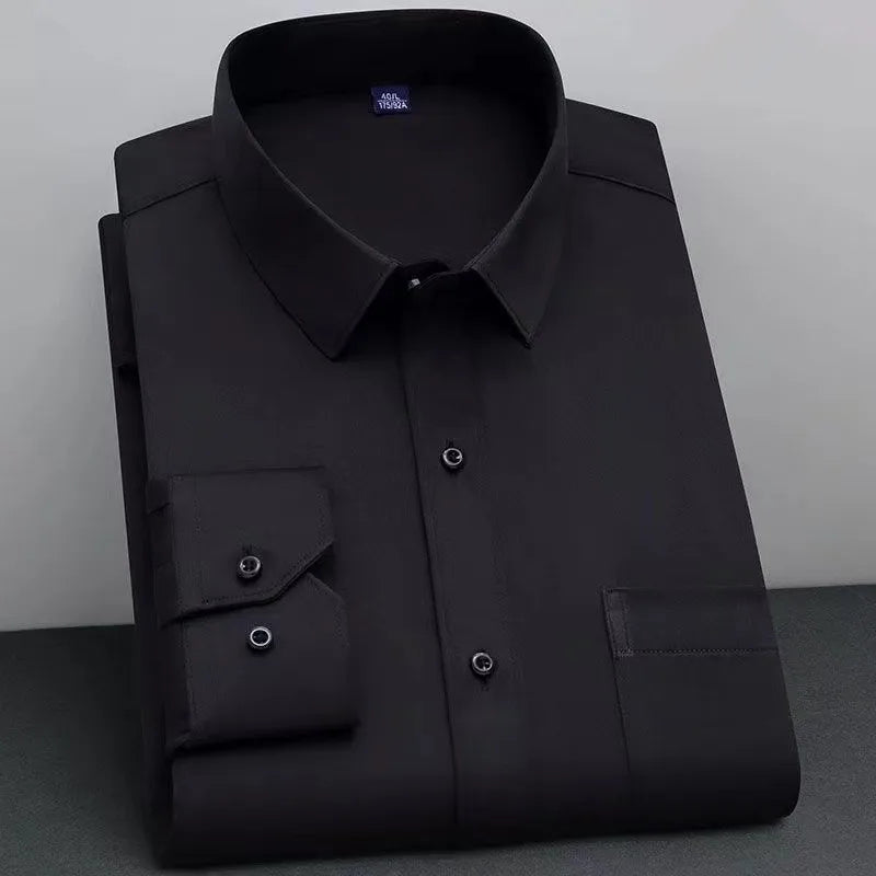 BAMBOOPLE Men’s Non-Iron Long-Sleeve Business Shirt