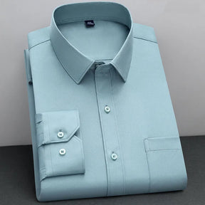 BAMBOOPLE Men’s Non-Iron Long-Sleeve Business Shirt