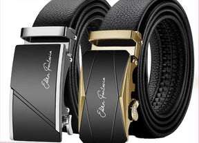 Men’s Genuine Leather Belt with Adjustable Automatic Buckle