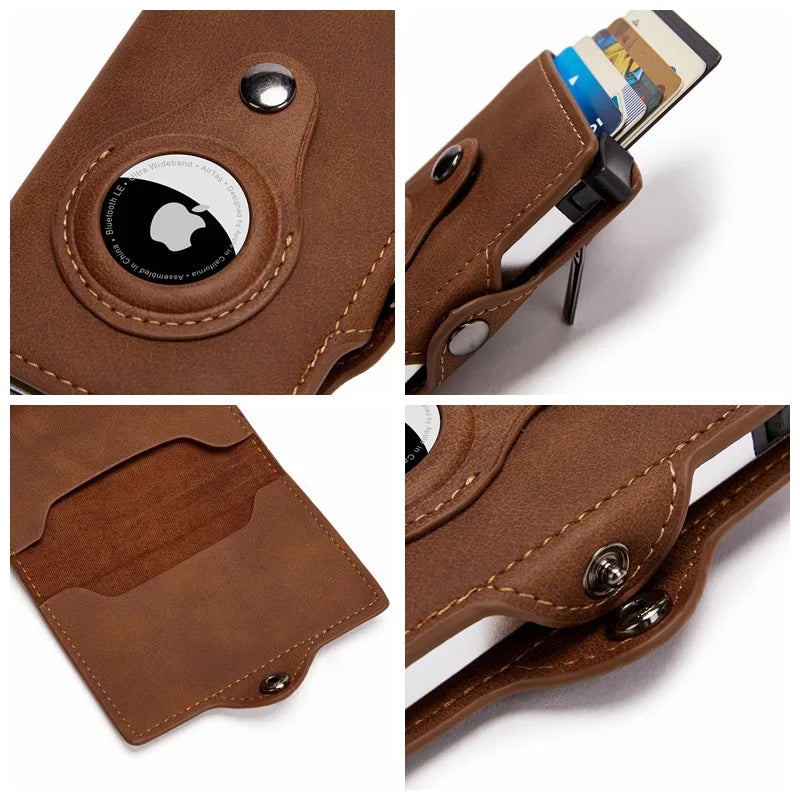 AIRTAG LEATHER WALLET – RECEIVE WATCH &amp; BRACELET
