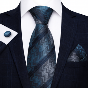 Classic Tie with Pocket Square and Cufflinks
